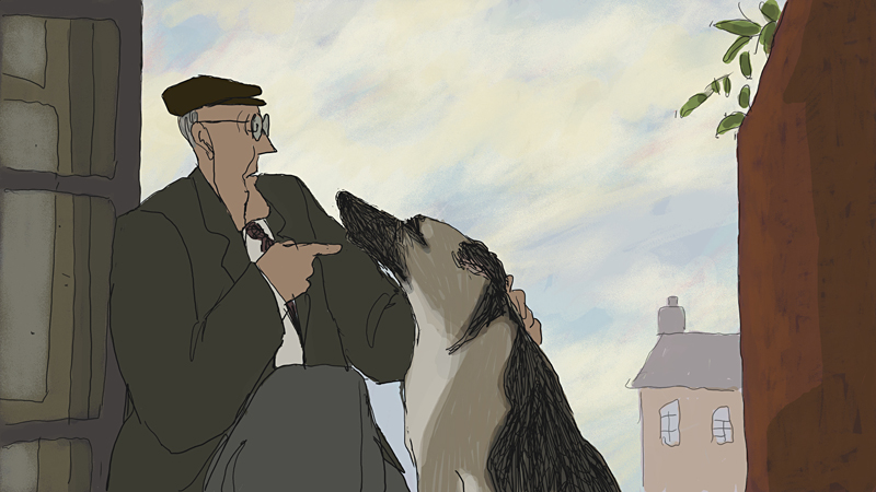 Ackerley and his best friend.