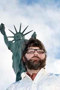 Nothing screams west-side pride like little Lady Liberty and an ascot.