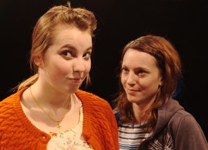 Cane Belyea (left) as the evangelical, Caine Ware as her temptress.