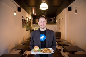 BuiltBurger owner David Makuen gives his burgers the white-plate treatment.