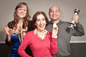 Sell, sell, sell! From left: Franklin, Mukhalian, and Abramson.