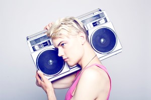 Diamond Rings and a ghetto blaster.