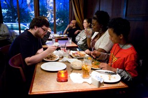 So this is what it's like to eat inside a tomb.