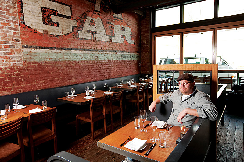 Stowell seated at Staple & Fancy, the latest hit in his "mini-empire."