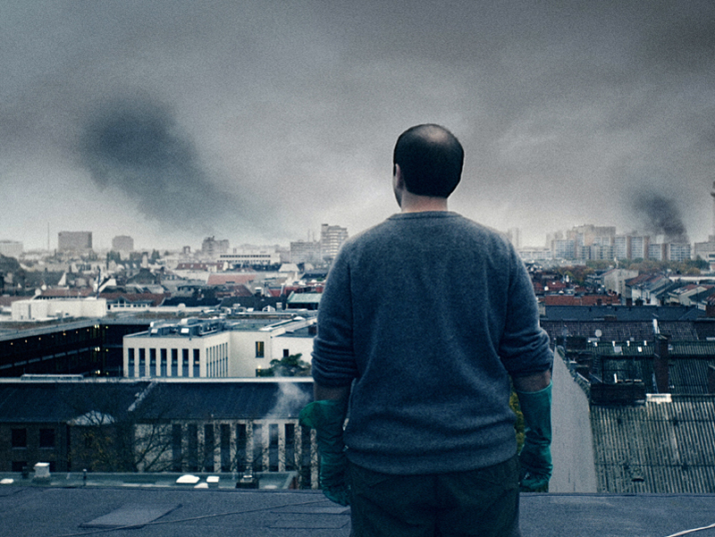 Fuith surveys his ruined city.