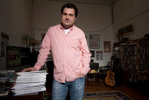 Verlinde, with his stack and his axe.