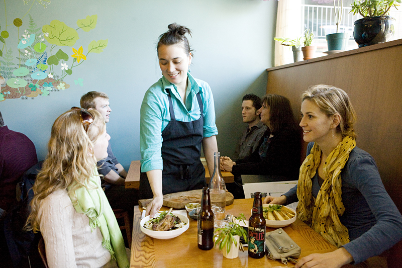 Christina Choi ferries her food from forest to table.