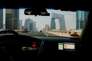 The windshield view of a changing city.