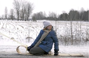 Philomene Bilodeau acts opposite her father in Curling.
