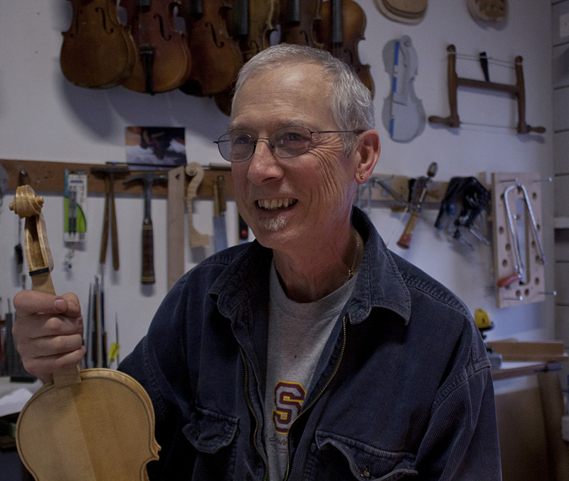 Yule at work in his Ballard shop.