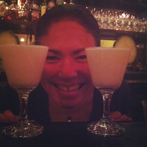 Is Hines good enough to bartend at her own restaurant?