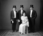 An unidentified family poses in their finery at Takano Studio.