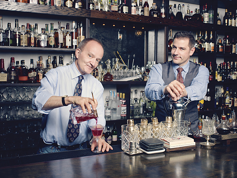 At Canon, Stenson (left) and his boss, Boudreau, form the bartending equivalent of Magic and Kareem.