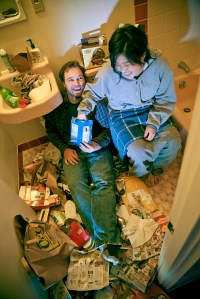 Matthews and Nahm amid the mess.