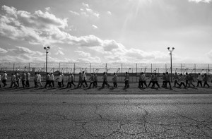 Angola prisoners head out to the fields.