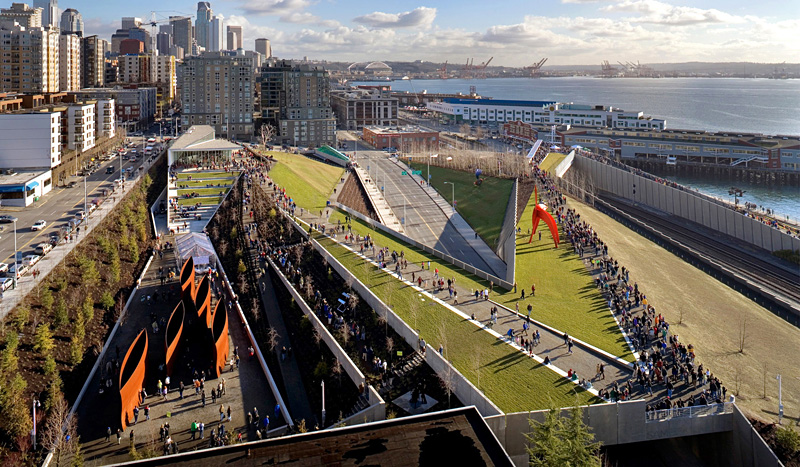 Summer belatedly begins at the Olympic Sculpture Park.