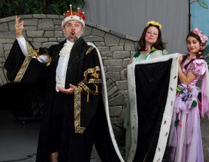Ross with fairies Annette Dennis (center) and Miranda Troutt.