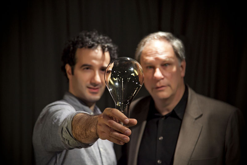Radiolab hosts Abumrad (left) and Krulwich.