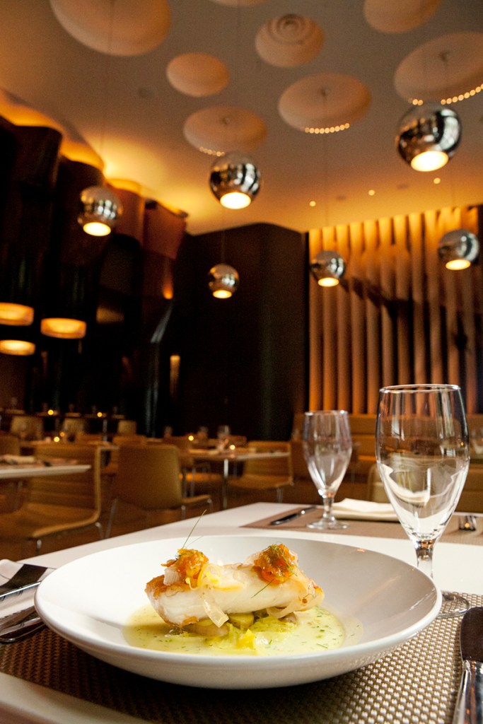 Roasted halibut is Trace's finest dish.