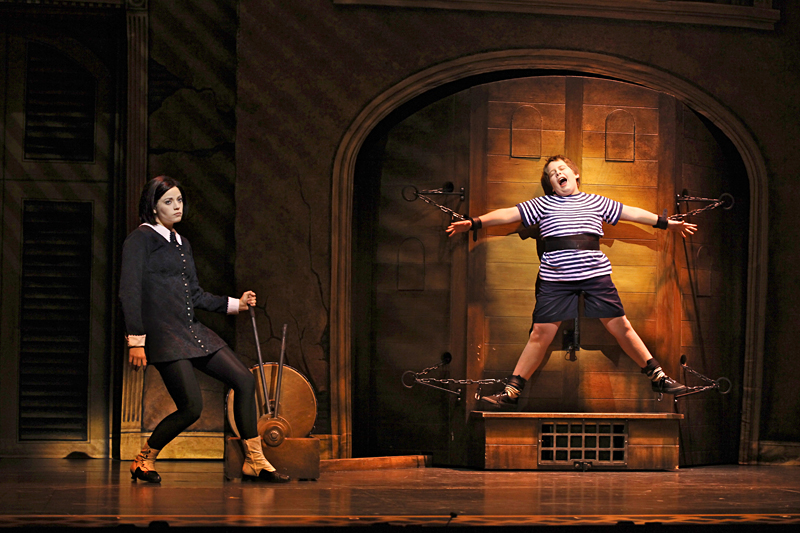 Cortney Wolfson and Patrick D. Kennedy in The Addams Family.