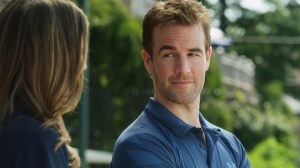 Far from the Creek, Van Der Beek is supplied with no paddles but plenty of oars.