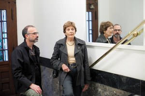 The director and his mother, Hannah Goldfinger.