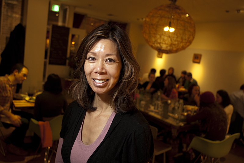 Sharon Fillingim makes cakes from coconut and feta.
