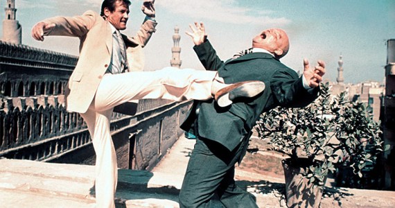 Moore shows some leg in The Spy Who Loved Me.