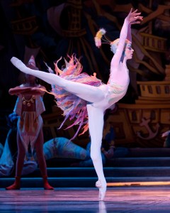 Rausch in one of her two other roles besides Clara: the Peacock.