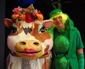 Reiter (at right) as a Pea on a mission.