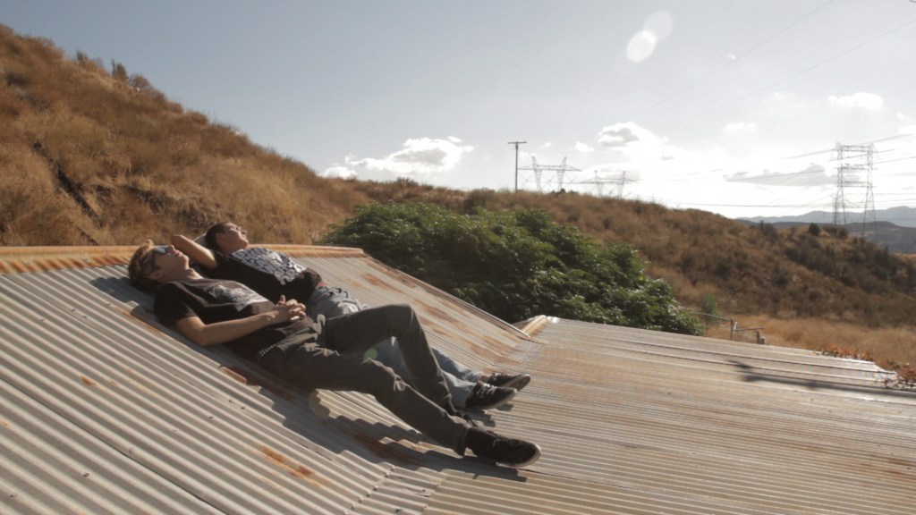 Garrison (left) and Kevin on their clubhouse roof.NWFF