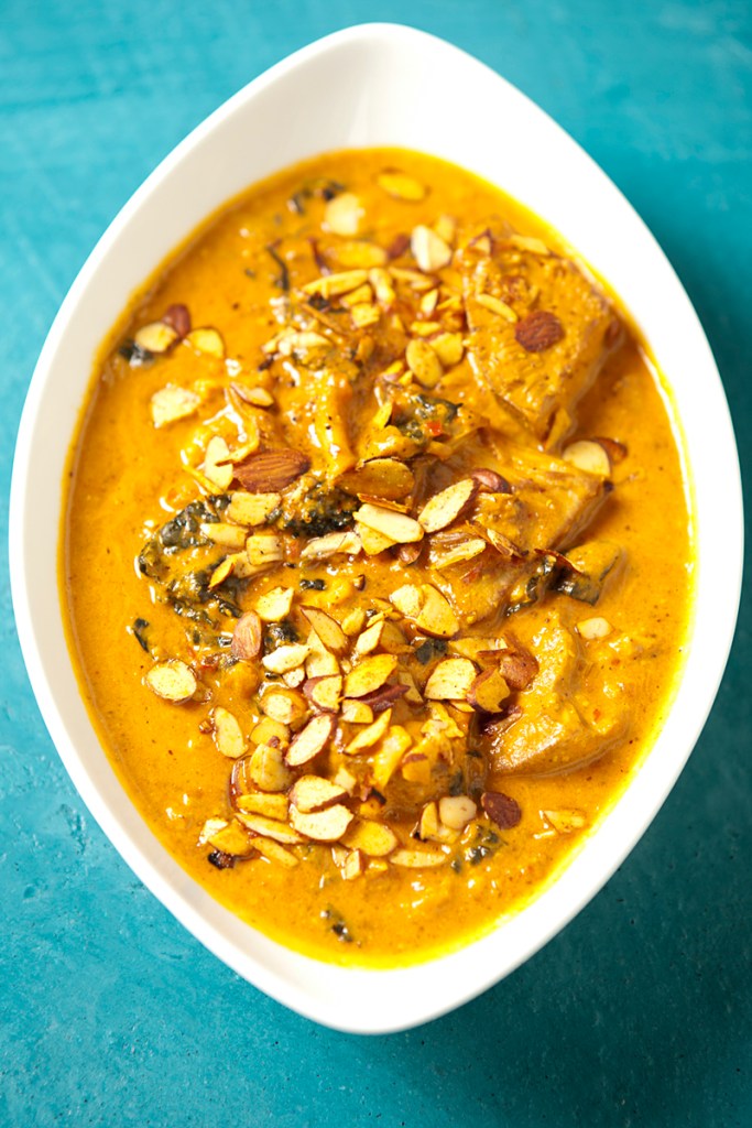 A rare highlight: vegetarian curry.