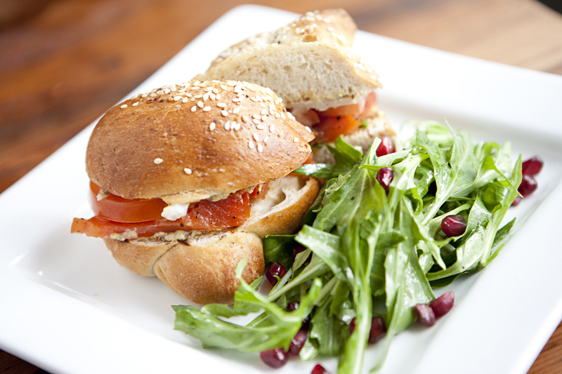 Thick slices of salmon pastrami are a lunch-only treat at Tanglewood Supreme.