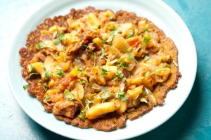 Perhaps the best dish I sampled at Shanik was a griddled pura. Although its crowning tomatoes and onions were lost in a bacon haze, the crepe itself would be the pride of any Sunday morning pancake flipper.