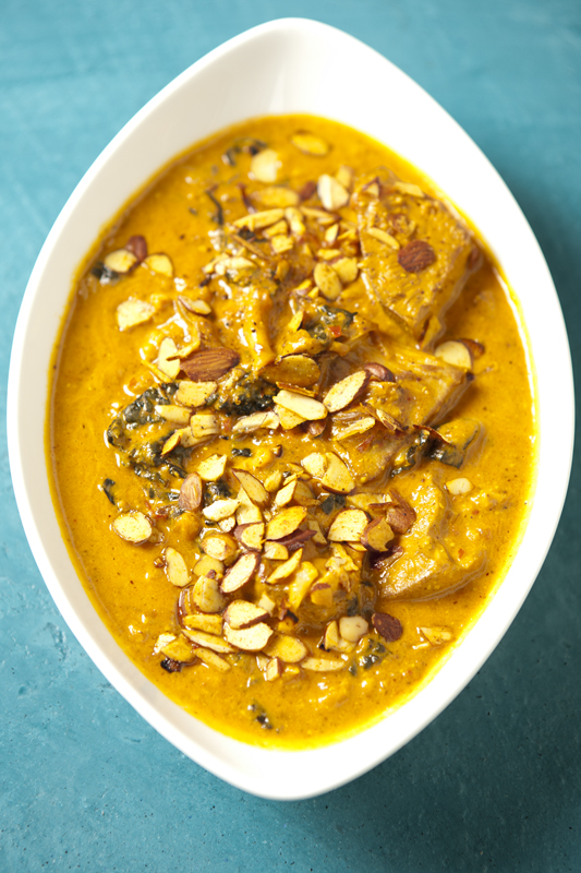 Better is the kale, jackfruit, cauliflower and potato curry, which gains pop from a sprinkling of roasted almonds. Here, even the sauce has a warm, appealing balance.