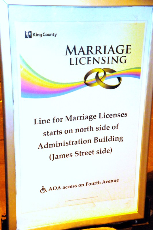 Because it's awesome, King County began issuing marriage certificates to same-sex couples