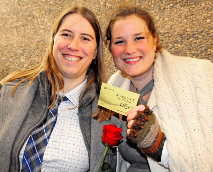 Because it's awesome, King County began issuing marriage certificates to same-sex couples