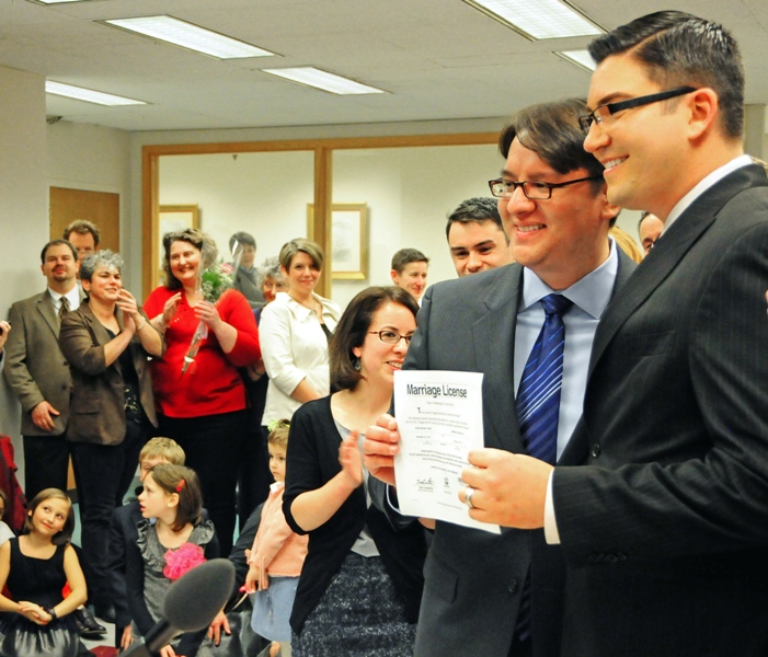 Because it's awesome, King County began issuing marriage certificates to same-sex couples