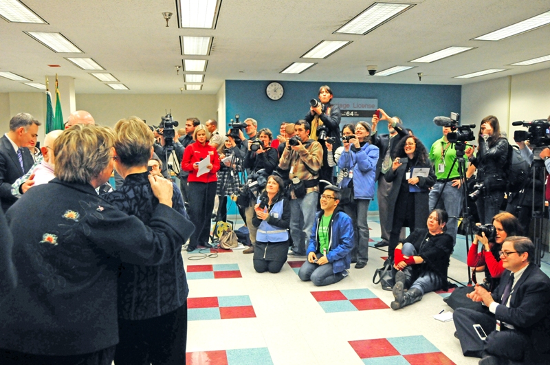 Because it's awesome, King County began issuing marriage certificates to same-sex couples