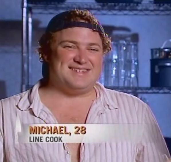 9.  I'm pretty sure Mike, of Season 2, stumbled hungover onto the Bravo stage one day and found himself on the show.  This dude is the definition of laid back, from opening that top button to let it breathe to making a dish out of only Cheetos and Snickers.