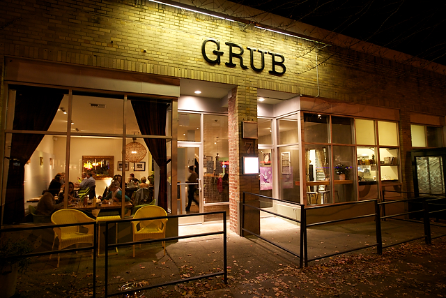 Grub Restaurant interiors, exteriors, kitchen located on Queen Anne featured dishes Macaroni and Cheese, Fried Chicken, Coconut Cake, Feta Cake, Kale Salad, Pork Chop   in Seattle, WA on Wednesday Nov 7, 2012.