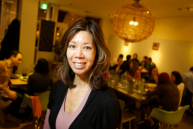 Grub Restaurant interiors, exteriors, kitchen located on Queen Anne featured dishes Macaroni and Cheese, Fried Chicken, Coconut Cake, Feta Cake, Kale Salad, Pork Chop   in Seattle, WA on Wednesday Nov 7, 2012.