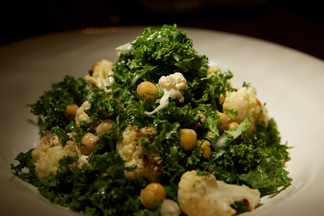 Grub Restaurant interiors, exteriors, kitchen located on Queen Anne featured dishes Macaroni and Cheese, Fried Chicken, Coconut Cake, Feta Cake, Kale Salad, Pork Chop   in Seattle, WA on Wednesday Nov 7, 2012.