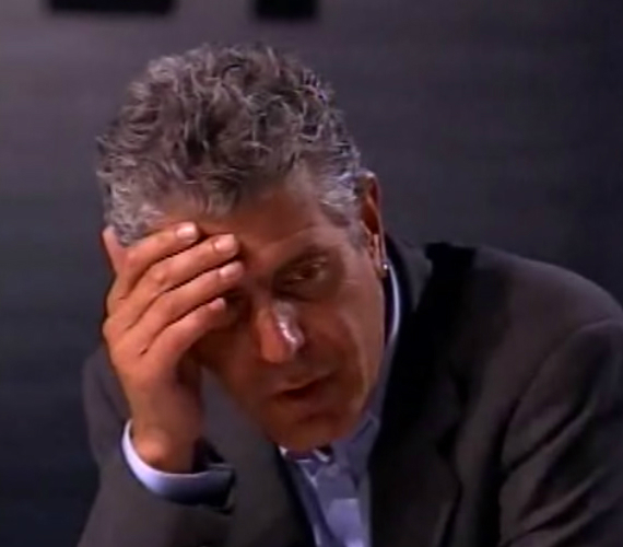 10.  Season 2's Thanksgiving dinner, where half the chefs cooked for the others, was such a gift to viewers, it gives us miracles 10-7.  Let the count begin!  Anthony Bourdain was the judge for the evening, and started us out by saying, I'm looking forward to smashing the hopes and dreams and ambitions [of the contestants].  Luckily the food was so bad he could: That was so perverse, so inappropriate, I'm almost beginning to respect [the chef] and What kind of crack-house are you running here?