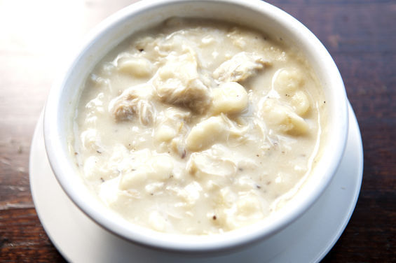 The New Mexicans' chicken and dumplings.