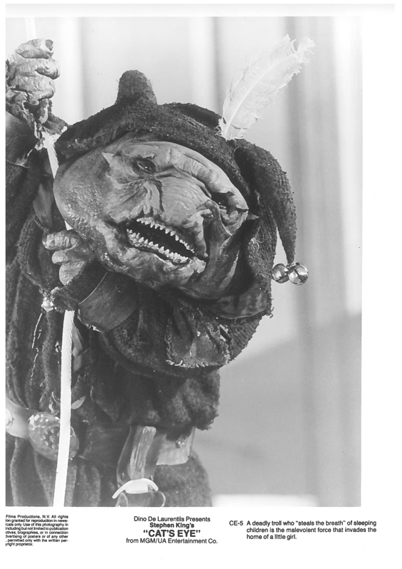 Cat's Eye, 1985A deadly troll who 'steals the breath' of sleeping children is the malevolent force that invades the home of a little girl.