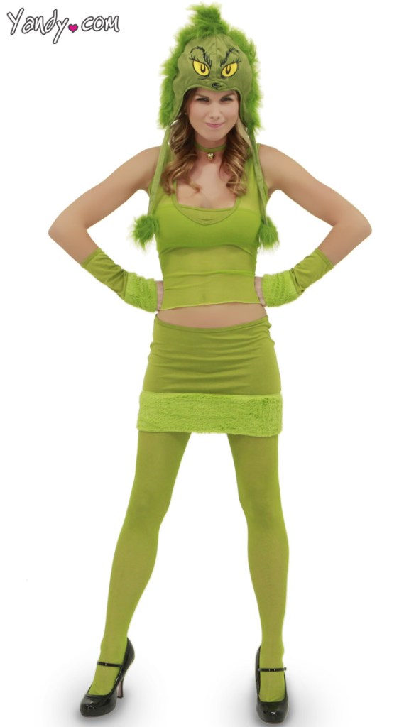 Grinch Hood and Green Costume