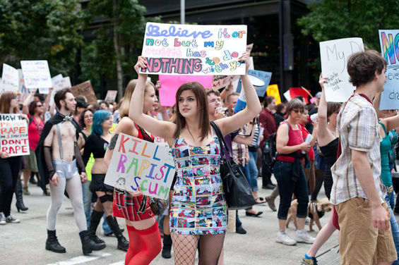 The SlutWalk Seattle sought to end victim blaming in rape.