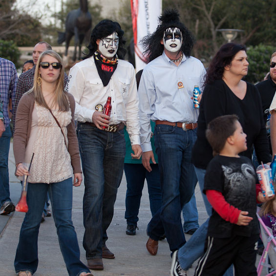 Can you guess where we shot these KISS fans?A. The KISS KonventionB. The KISS Kar ShowC. The KISS RodeoAnswer is on the next slide