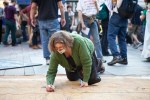 Occupy Seattle held a Silent Flash March at Westlake Park Monday -